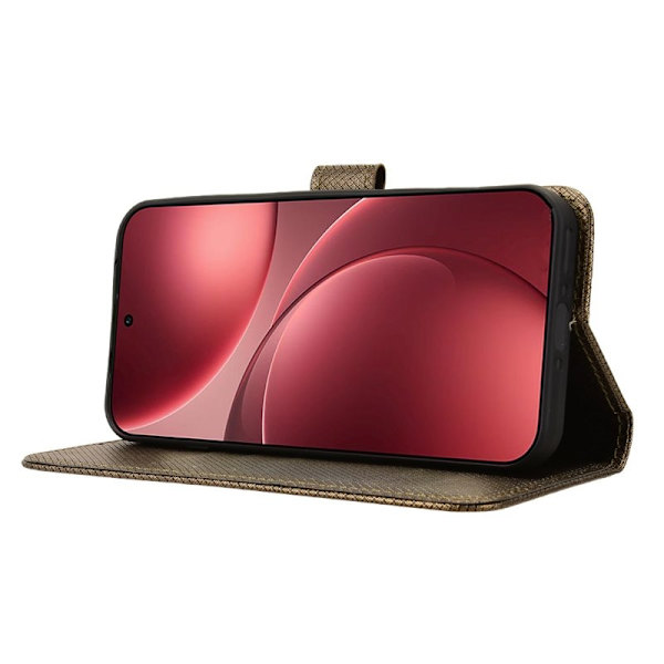 Oppo Find X9 Pro 5G Plånboksfodral Textur Konstläder - Brun