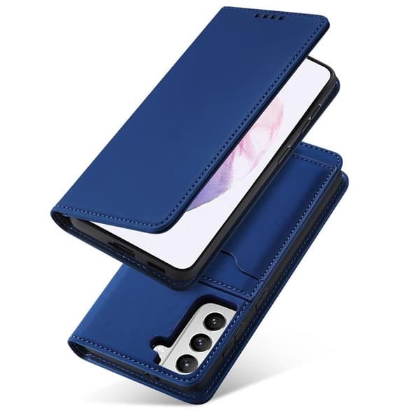 Galaxy S22 Plus Plånboksfodral Magnet Stand - Blå Blå