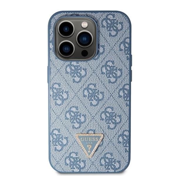 Guess Mobilskal till iPhone 15 Pro Crossbody Metall Logo - Blå Blå