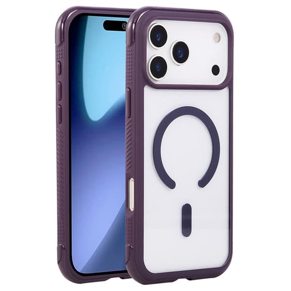 Mobilskal till iPhone 17 Pro MagSafe TPU+PC Transparent - Lila Lila