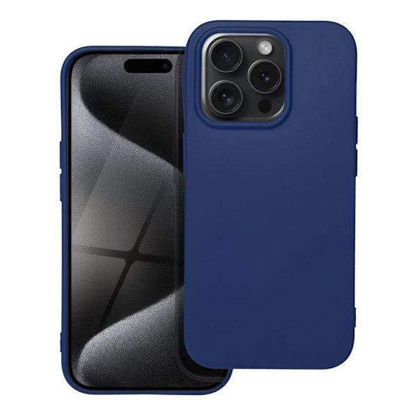 iPhone 15 Pro Max Mobilskal Soft - Mørkeblå Blå