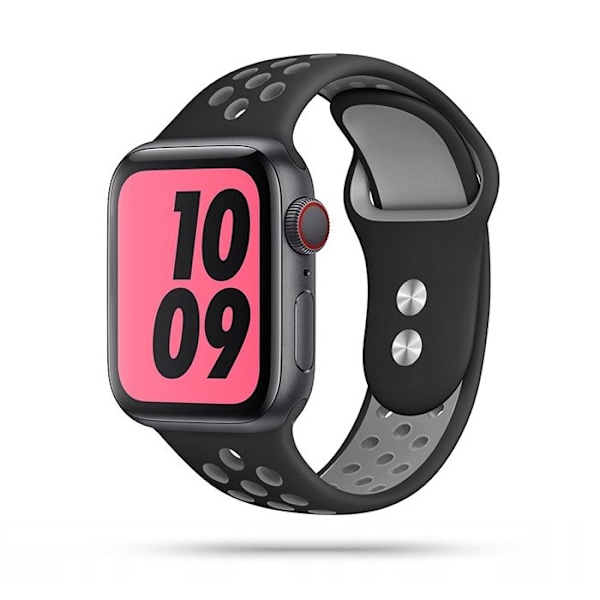 Tech-Protect Softband Apple Watch 4/5/6/7/8/SE/Ultra (42/44/45/49mm) Svart/Grå Svart