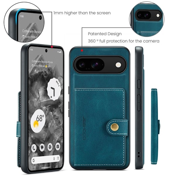 JEEHOOD Google Pixel 9 / Pixel 9 Pro Fodral KonstLäder - Blå