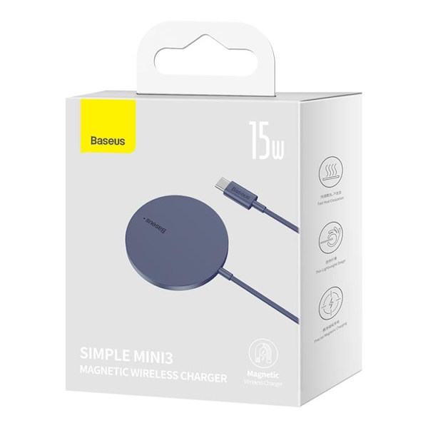 Baseus MagSafe Trådlös Laddare Simple Mini3 - Lila