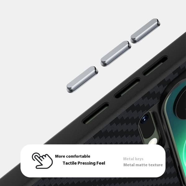 ABEEL Mobilskal till Xiaomi 17 MagSafe Kompatibel Kolfiber Svart/Silver