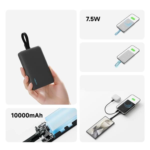 Cuktech Magnetisk Powerbank 10000 mAh CP132ML - Vit