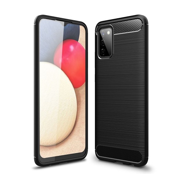 TPU Carbon Mobilskal Galaxy A02S - Svart Svart