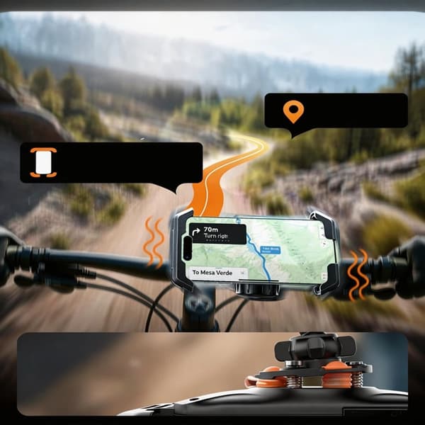 Tech-Protect Mobilhållare för Cykel Universal V7 - Svart Svart