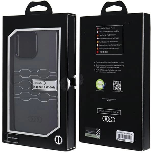 Audi iPhone 15 Pro Max Mobilskal Magsafe IML - Musta Black