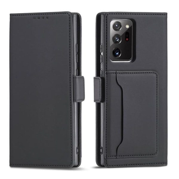 Galaxy S22 Ultra Wallet Case Magneettijalusta - musta