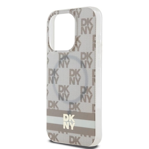 DKNY iPhone 13 Pro/13 Mobilskal Magsafe IML Checkered Mono Beige