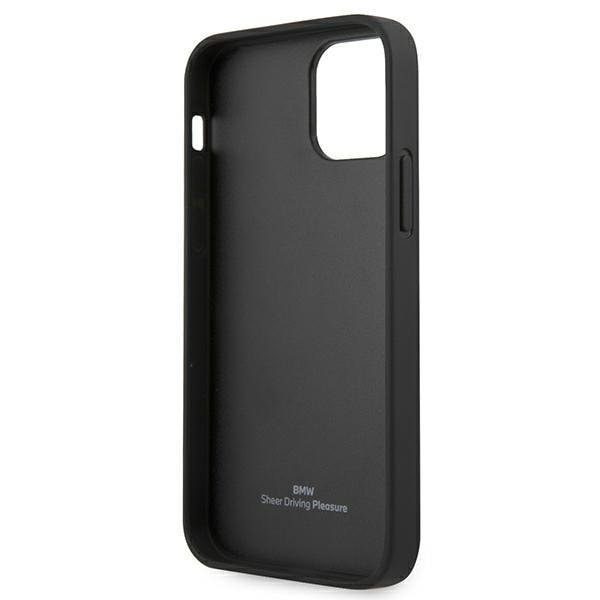 BMW Läder Curve Perforate Skal iPhone 12 mini - Svart Svart