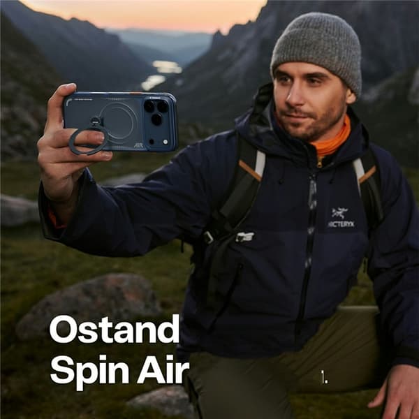 TORRAS Mobilskal till iPhone 17 Pro Max MagSafe Ostand Q3 Air - Blå Blå
