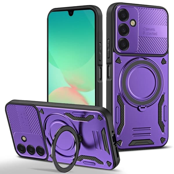 Mobilskal för Samsung Galaxy S26 Plus Magnetiskt Shockproof TPU + PC - Mörklila