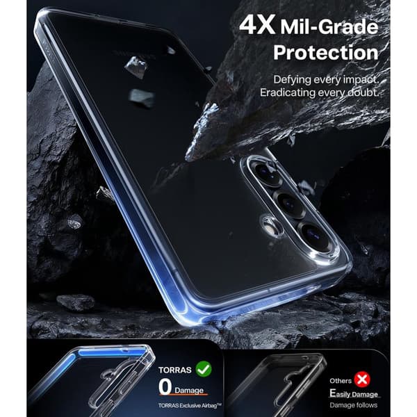 Torras Mobilskal för Samsung Galaxy S26 Plus Matt PC + TPU - Transparent