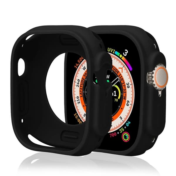 Apple Watch (44mm) Etui Silikone - Sort Svart