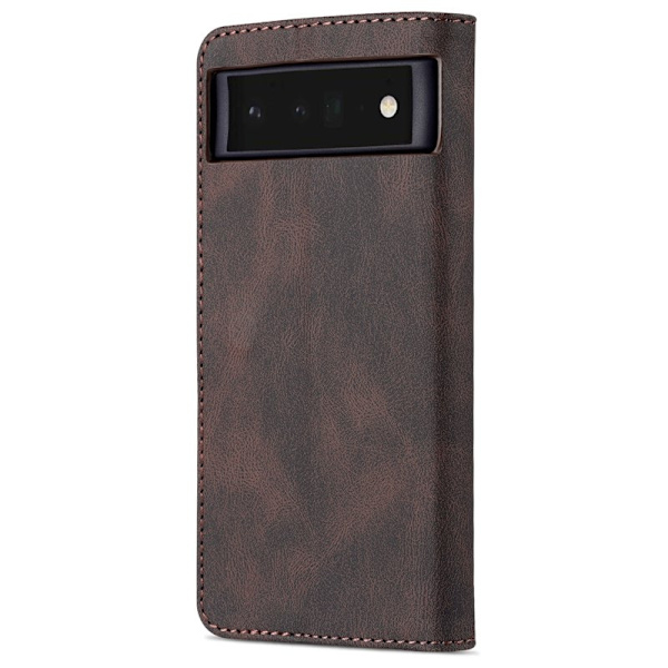 AZNS Google Pixel 6 Plånboksfodral TPU+Konstläder - Brun