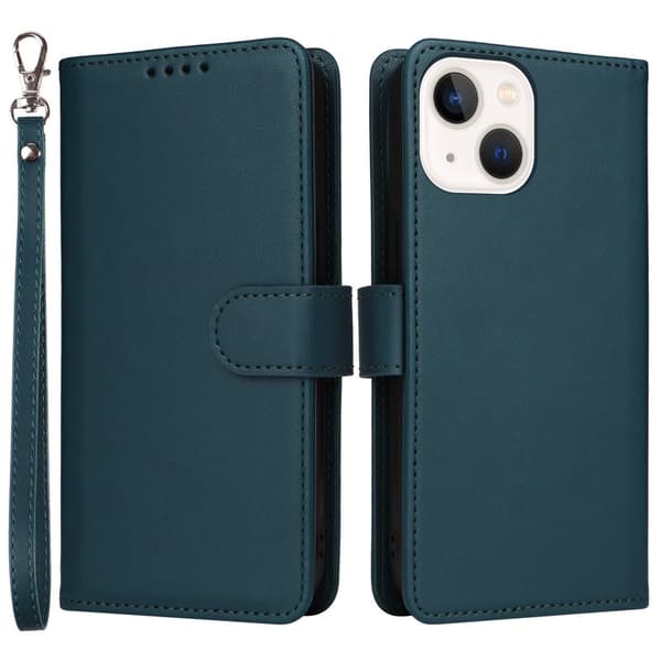 BETOPNICE iPhone 14 Plånboksfodral Magnetiskt Detachable Konstläder - Blå
