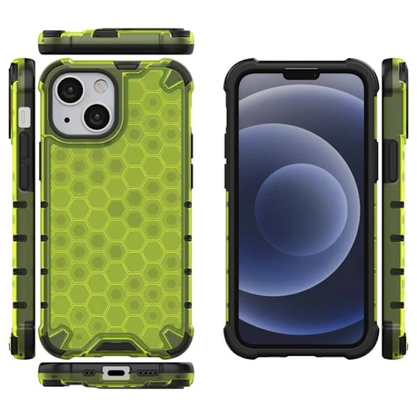 iPhone 13 mini Mobilskal Honeycomb Armor - Grön