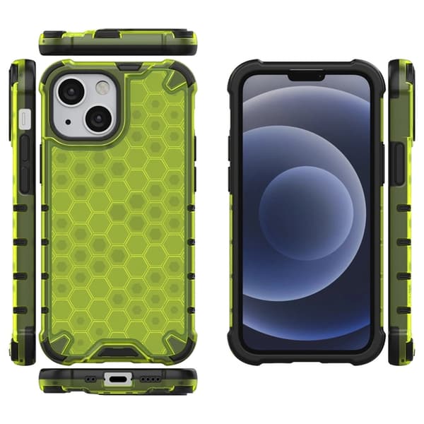 Mobilskal till iPhone 13 mini Honeycomb Armor - Grön Grön