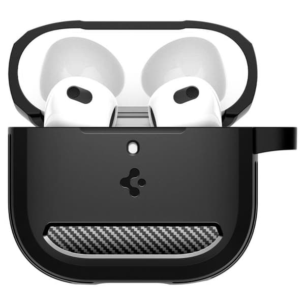 Spigen Airpods 4 Skal Rugged Armor - Matte Svart Svart