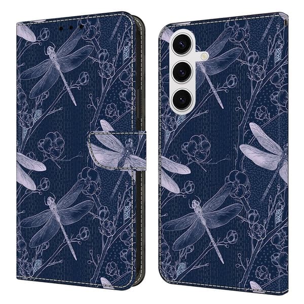 Samsung Galaxy S26 Plånboksfodral Mönstertryck Konstläder Flip Ställ - Dragonfly