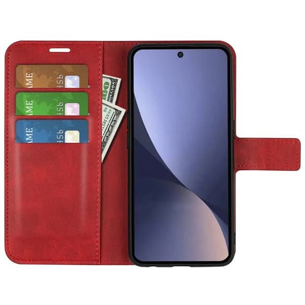 Xiaomi 13 Plånboksfodral Calf Texture Flip - Röd Röd