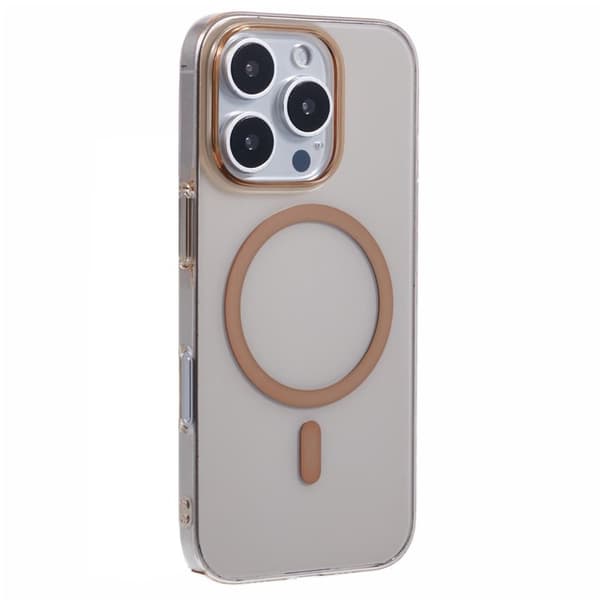 X-LEVEL Mobilskal till iPhone 16 Pro Transparent Slim Hård PC Guld