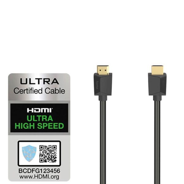 Hama HDMI-kabel High Speed 8K 48 Gbit/s 3m - Sort