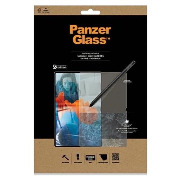 PanzerGlass Galaxy Tab S8 Ultra Härdat glas Skärmskydd E2E Super Plus Transparent
