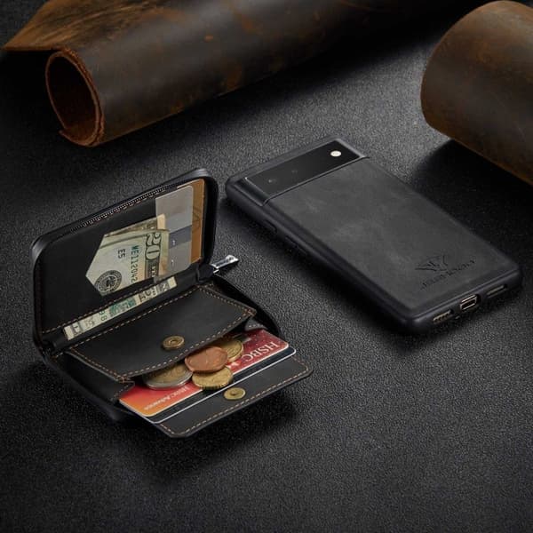 JEEHOOD Google Pixel 7 5G Konstläder Plånboksfodral med Ställning - Svart