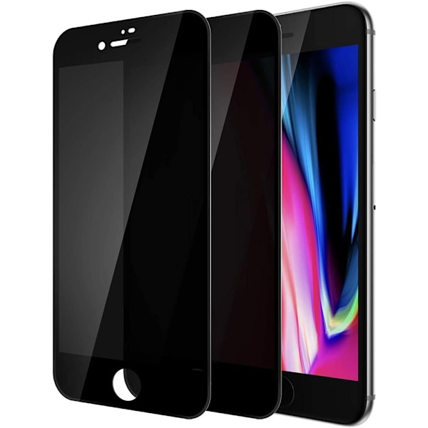[2-PACK] Privacy Härdat Glas Skärmskydd iPhone 7 Plus & iPhone 8 Plus Svart