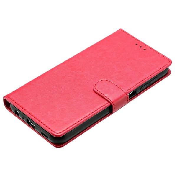 Samsung Galaxy S26 Edge Plånboksfodral Ställ Konstläder - Rosa