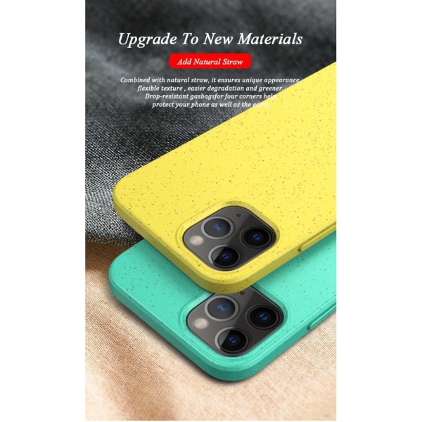 Vehnäolki ympäristöystävällinen matkapuhelinsuoja iPhone 12 Mini - keltainen