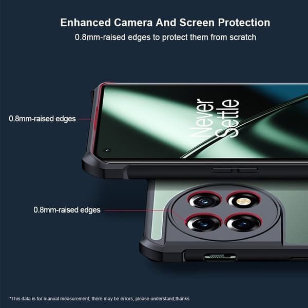 XUNDD Mobilskal till OnePlus 11 5G Shockproof Laser Texture Svart