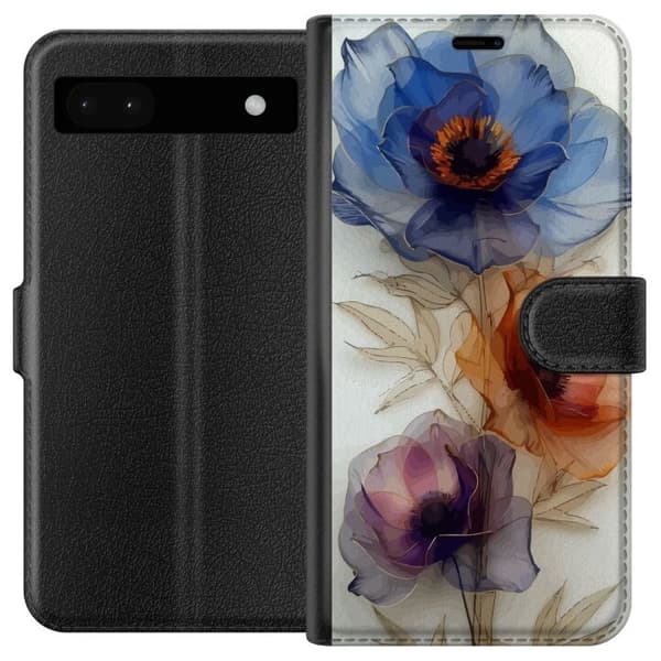 Pung Taske til Google Pixel 6a med silkeblomster