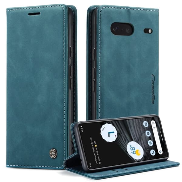 CASEME 013 Flip Konstläder Plånboksfodral för Google Pixel 7 5G - Blå