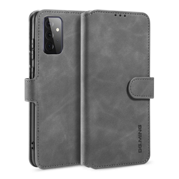 DG.MING Retro Wallet Case Galaxy A72 5G - Grå Grey