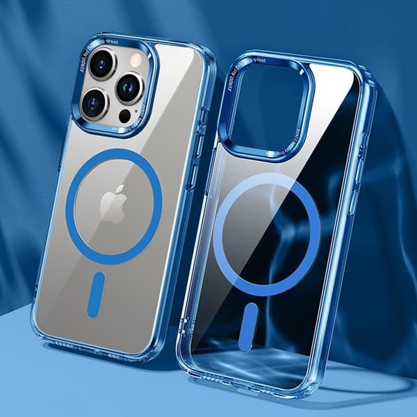 XUNDD Wisely Series Mobilskal till iPhone 15 Pro MagSafe Transparent Blå
