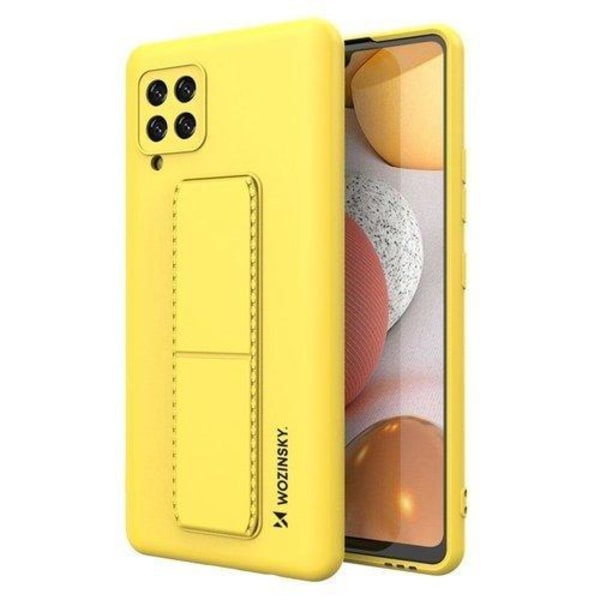 Wozinsky Kickstand silikonikotelo Samsung Galaxy A42 5G - keltainen Yellow