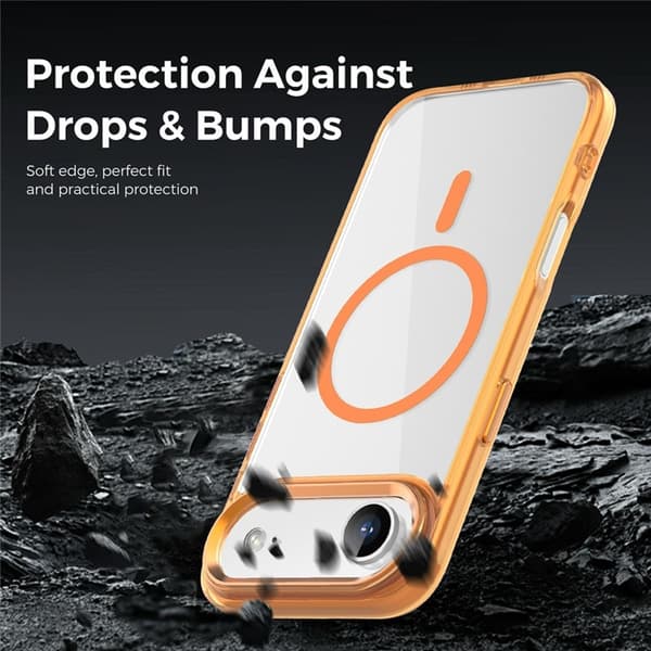 Mobilskal till iPhone Air MagSafe TPU+PC Transparent - Orange Orange