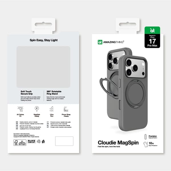 AmazingThing Mobilskal till iPhone 17 Pro Max MagSafe Cloudie - Grå