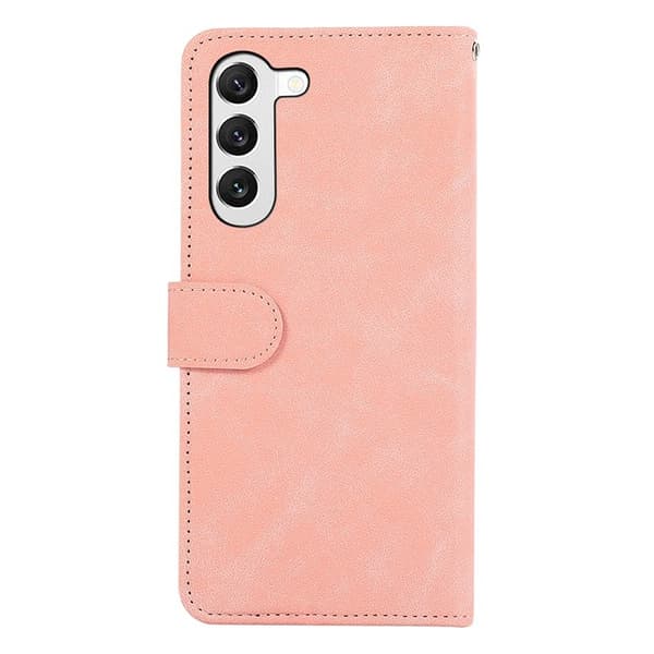 ABEEL Galaxy S22 5G Plånboksfodral RFID-Skydd Konstläder Rosa