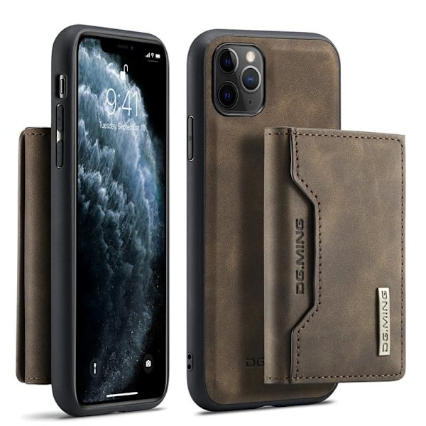 DG.MING M2 Series Anti-Fall Wallet Mobilskal för iPhone 11 Pro - Brun