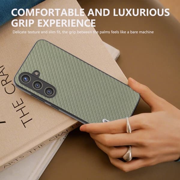 ABEEL Mobilskal till Samsung Galaxy S24+ Shockproof Carbonfiber Grön