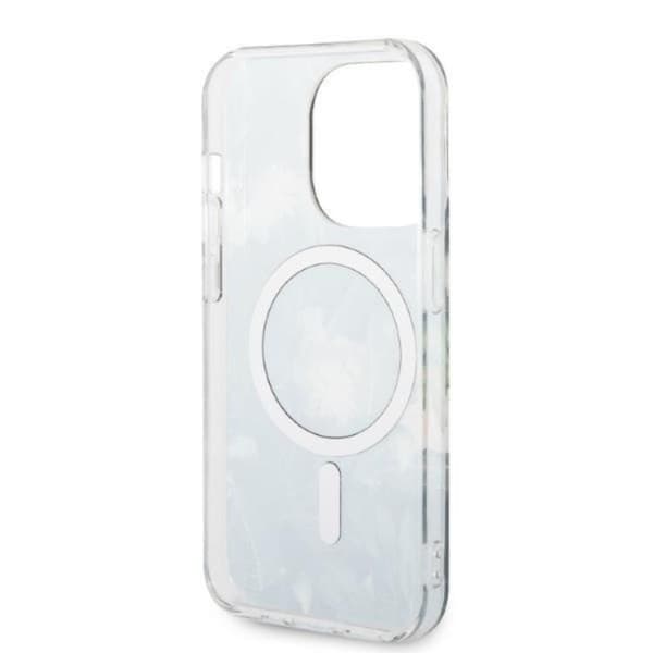 GUESS iPhone 14 Pro Magsafe Skal Jungle + Trådløs Oplader - Grøn Grön