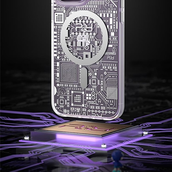Kingxbar iPhone 14 Plus Skal Magsafe PQY Geek - Guld