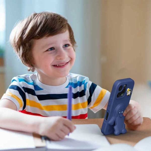 D.G Ming Mobilskal till iPhone 16 Pro Penguin Design - Shockproof EVA - Blå