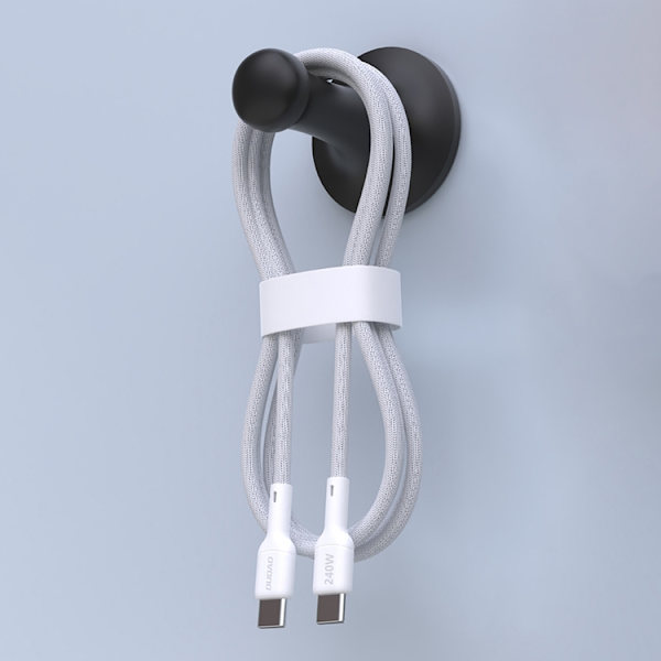 Dudao USB-C till USB-C kabel 240W 2m L9C Max - Vit Vit