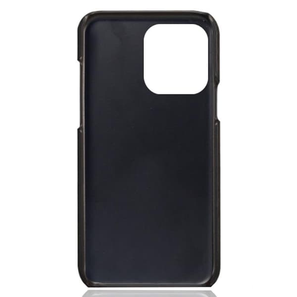 iPhone 14 Pro Skal Kortholder PU Læder - Sort Black